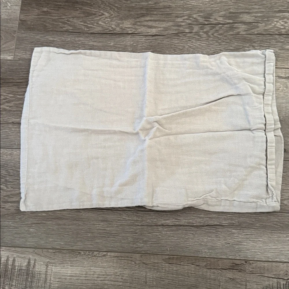Restoration Hardware Grey Ultra Fine Organic Cotton Toddler Pillow Case